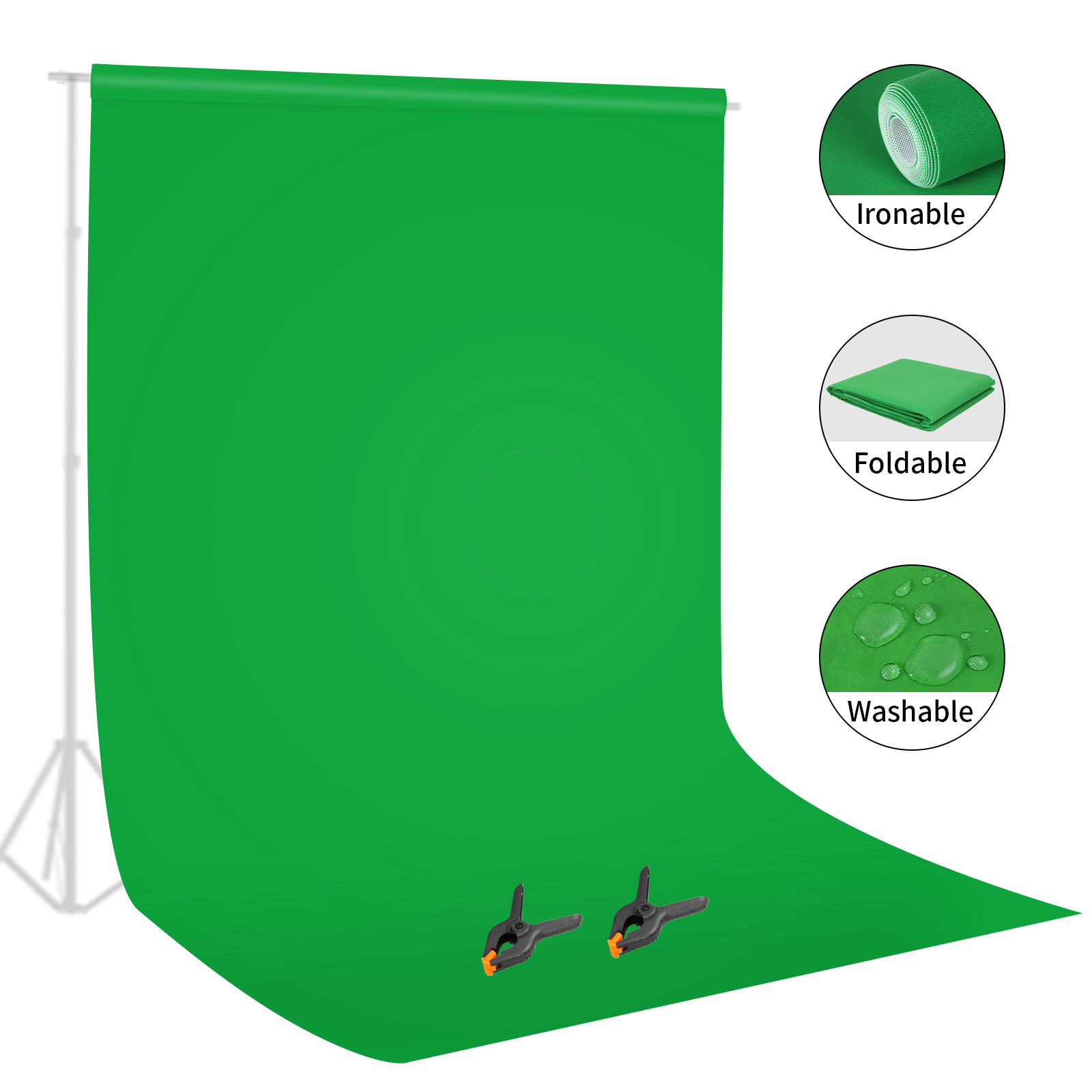 Green Screen Collapsible - Selens-fondo de pantalla verde Chroma key,