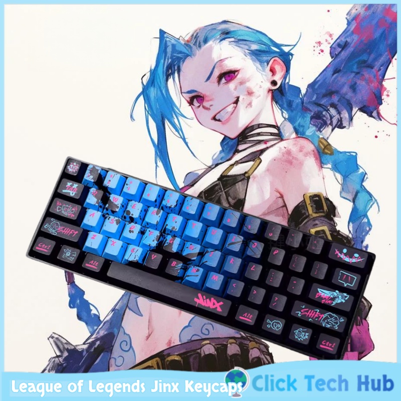 Esports Gaming Keyboard - Teclas con tema de héroe Jinx,