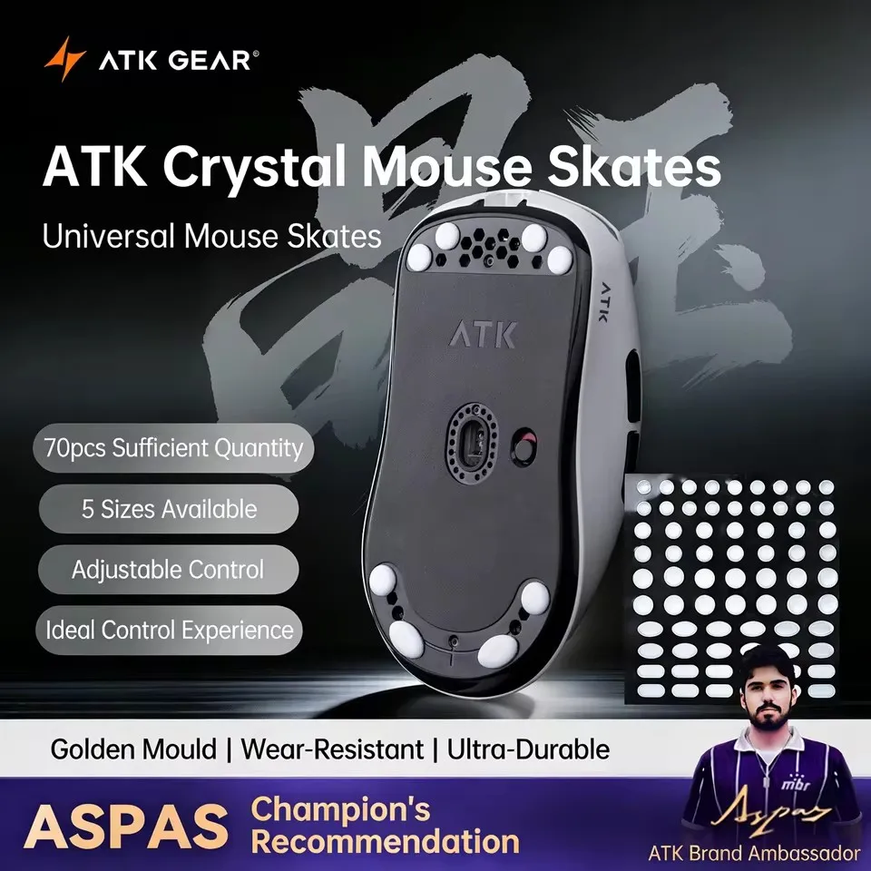 Patines de Ratón ATK Crystal J - Esports Gaming Pcs reseña y precio