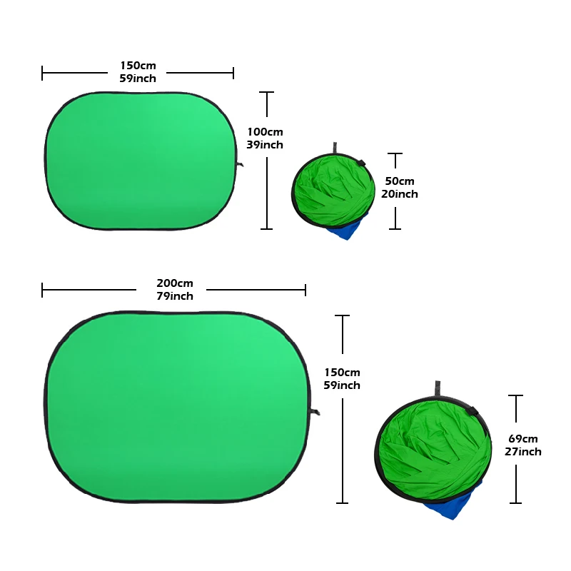 TENWISH 100*150cm / 200*150cm  - Green Screen Collapsible reseña y precio